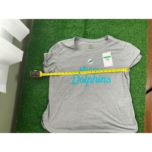 Nike Miami Dolphins NFL Womens XL Gray Short Sleeve T-Shirt NKMV-05G-9P-EVH